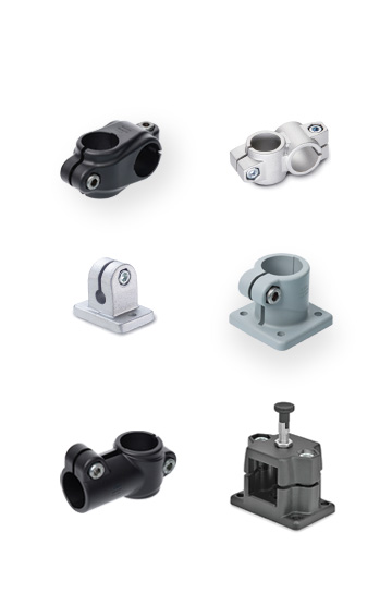 Connecting clamps for tubes
